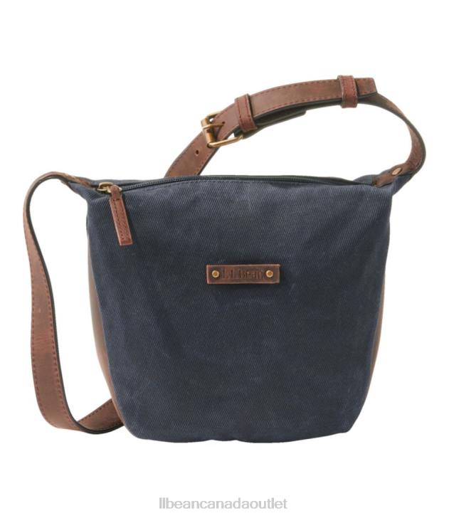 Accessories Classic Navy H8XZ2358 Waxed Canvas Crossbody Unisex L.L.Bean