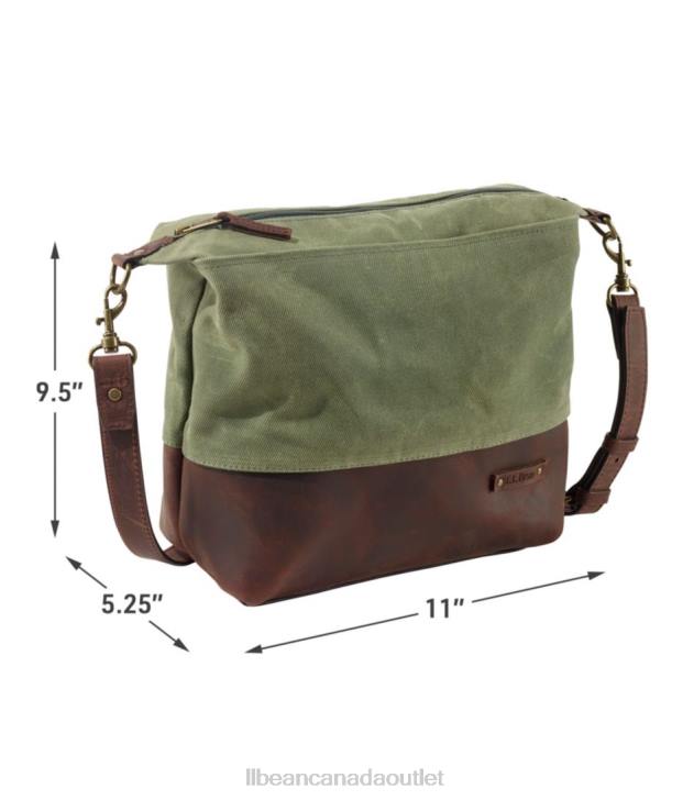 Accessories Dark Khaki H8XZ5430 Waxed Canvas Crossbody Unisex L.L.Bean