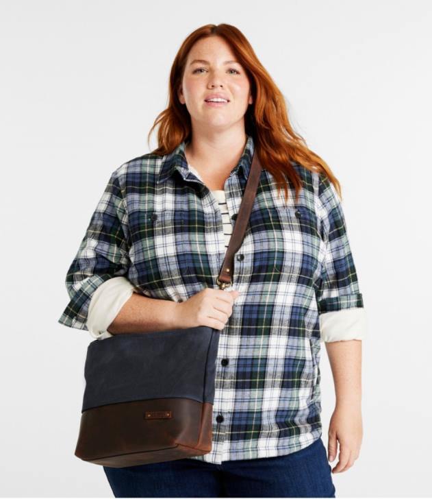 Accessories Dark Khaki H8XZ5430 Waxed Canvas Crossbody Unisex L.L.Bean