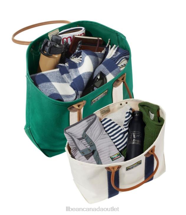 Accessories Blue/Natural H8XZ5434 Leather-Handle Katahdin Boat and Tote Unisex L.L.Bean