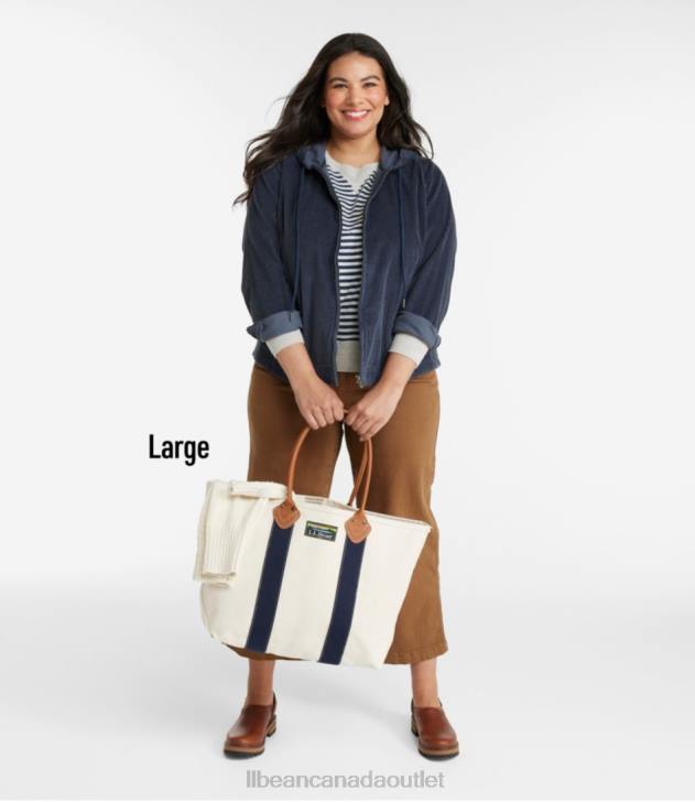 Accessories Blue/Natural H8XZ5434 Leather-Handle Katahdin Boat and Tote Unisex L.L.Bean