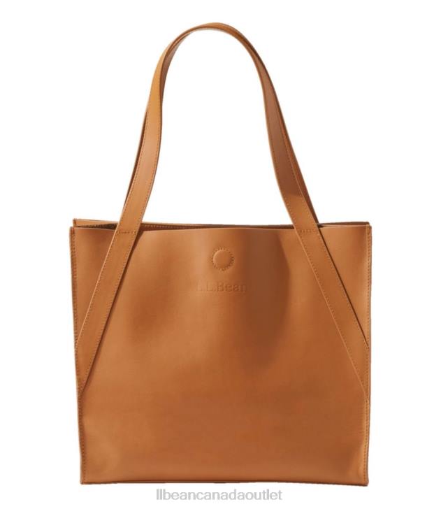 Accessories Camel H8XZ2357 Stonington Full-Grain Leather Tote Unisex L.L.Bean