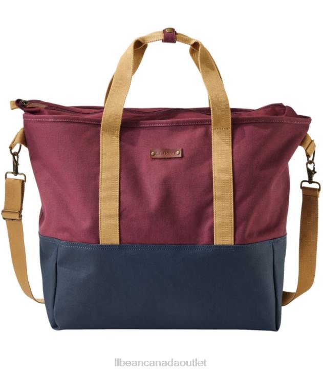 Accessories Classic Navy/Burgundy/Canyon Khaki H8XZ4226 Nor'easter Tote Bag Unisex L.L.Bean
