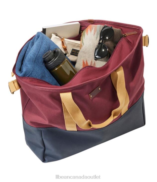 Accessories Classic Navy/Burgundy/Canyon Khaki H8XZ4226 Nor\'easter Tote Bag Unisex L.L.Bean