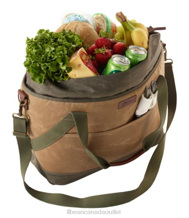 Accessories Khaki H8XZ1339 Insulated Waxed-Canvas Tote Unisex L.L.Bean