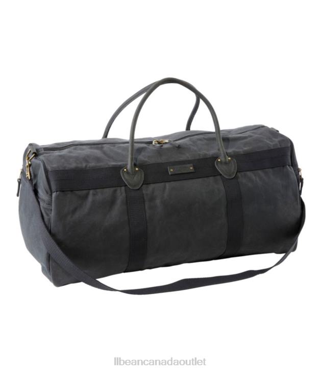 Accessories Black H8XZ6255 Waxed Canvas Duffle Unisex L.L.Bean