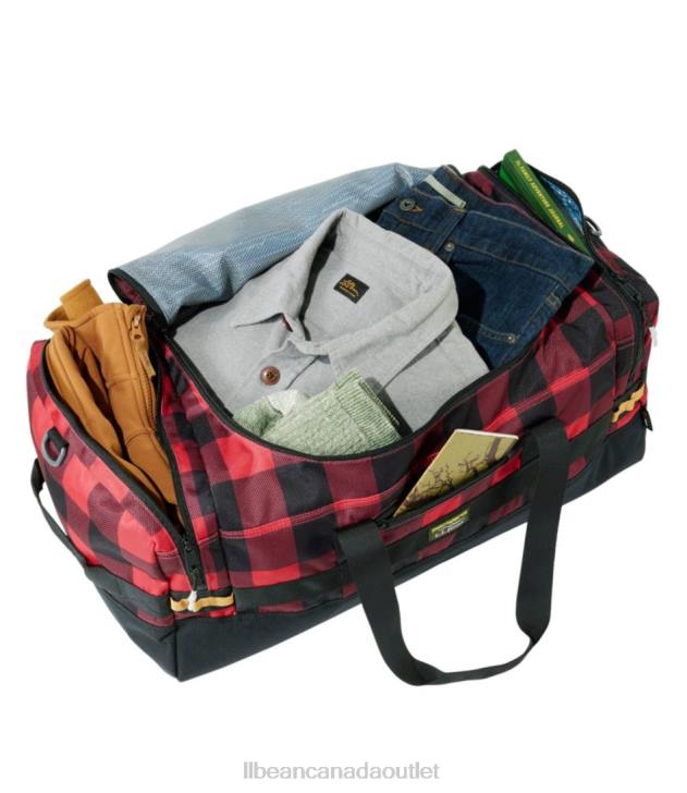 Accessories Black/Red Buffalo H8XZ2435 Mountain Classic Cordura Duffle Print Unisex L.L.Bean