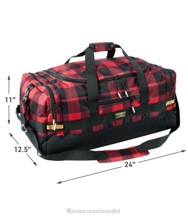 Accessories Black/Red Buffalo H8XZ2435 Mountain Classic Cordura Duffle Print Unisex L.L.Bean