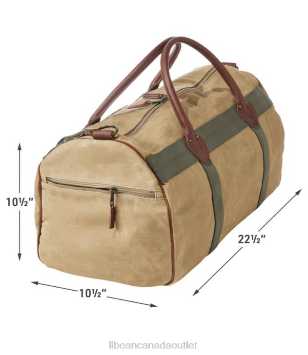 Accessories Dark Khaki H8XZ5459 Waxed Canvas Duffle Unisex L.L.Bean