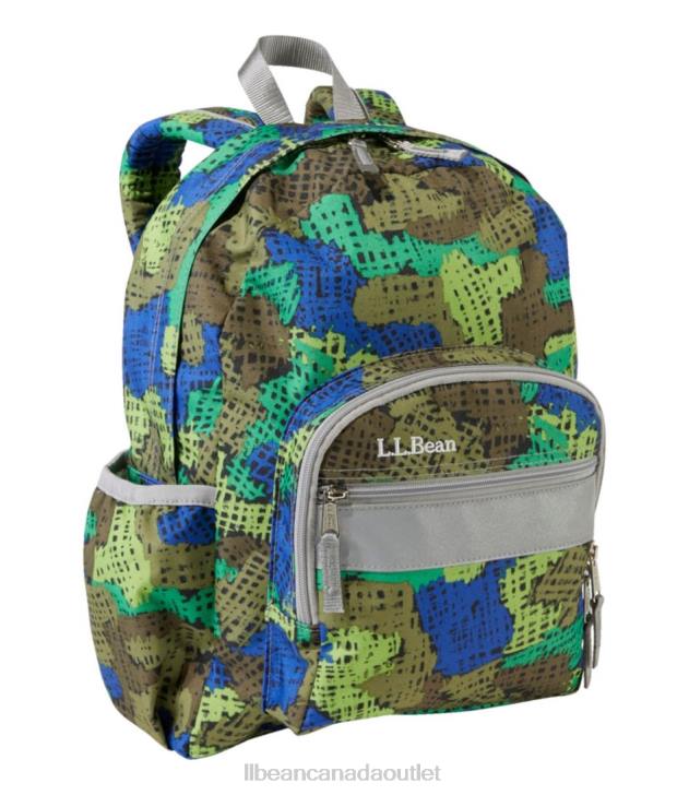 Accessories Bright Kelly Green Cross Hatch Camo H8XZ2376 Junior Original Book Pack Print Unisex L.L.Bean