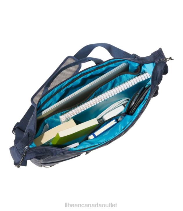 Accessories Classic Navy H8XZ2395 Comfort Carry Messenger Bag Unisex L.L.Bean