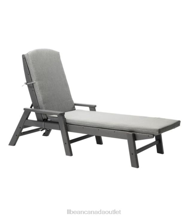 Backyard & Patio Gray H8XZ4504 All-Weather Chaise Lounger Textured Cushion Unisex L.L.Bean