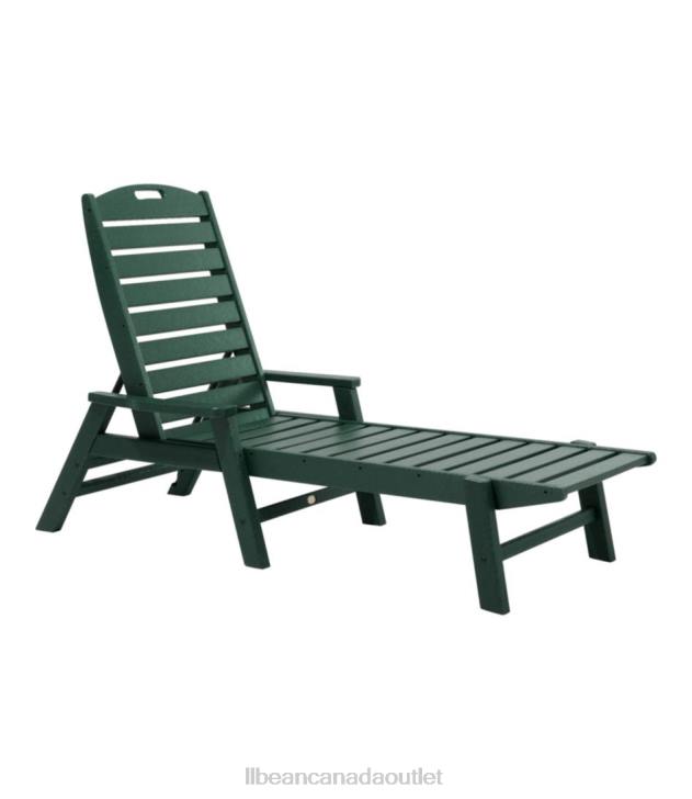 Backyard & Patio Green H8XZ2700 All-Weather Chaise Lounger with Arms Unisex L.L.Bean