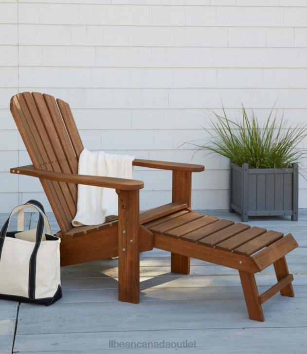 Backyard & Patio Natural H8XZ2787 Eucalyptus Adirondack Lounger Unisex L.L.Bean