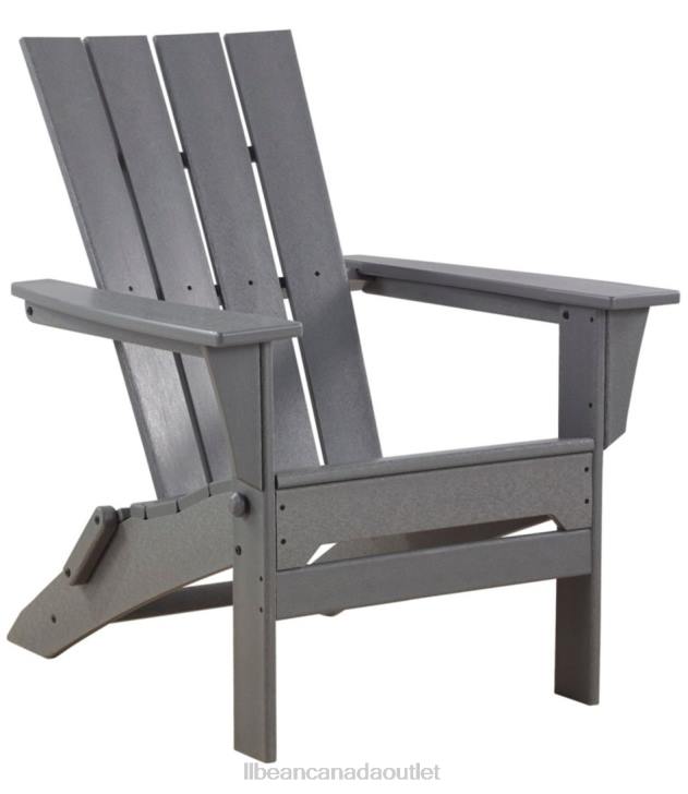 Backyard & Patio Slate Gray H8XZ7277 All-Weather Adirondack Chair Square-Back Unisex L.L.Bean