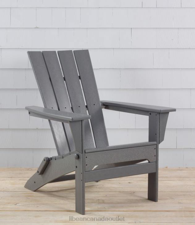 Backyard & Patio Slate Gray H8XZ7277 All-Weather Adirondack Chair Square-Back Unisex L.L.Bean