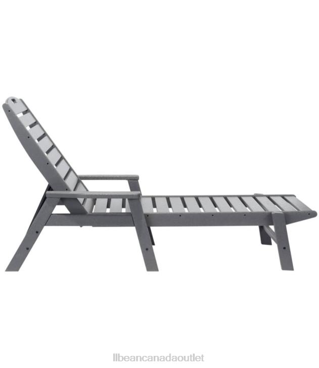 Backyard & Patio White H8XZ4482 All-Weather Chaise Lounger with Arms Unisex L.L.Bean