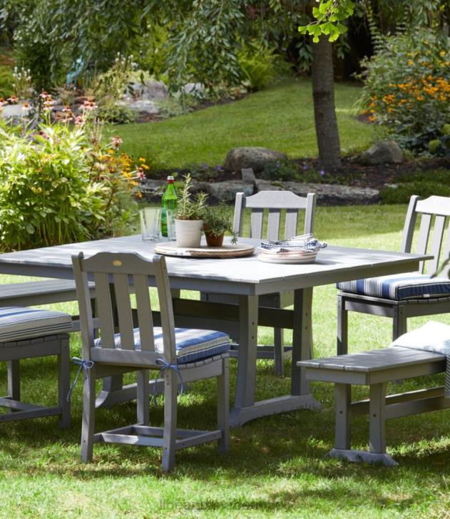 Backyard & Patio Gray/White H8XZ4442 Casco Bay Cushion for All-Weather Armless/Folding Chair Stripe Unisex L.L.Bean