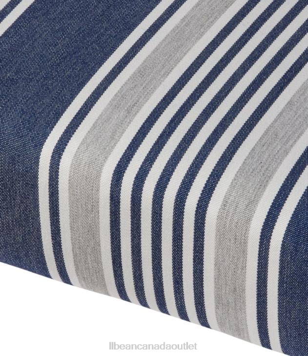 Backyard & Patio Gray/White H8XZ4442 Casco Bay Cushion for All-Weather Armless/Folding Chair Stripe Unisex L.L.Bean