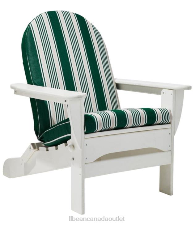 Backyard & Patio Green/Sand Multi H8XZ4410 Casco Bay Adirondack Chair Seat and Back Cushion Stripe Unisex L.L.Bean