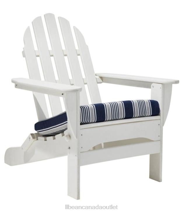 Backyard & Patio Navy/Gray Multi H8XZ2618 Casco Bay Adirondack Chair Seat Cushion Stripe Unisex L.L.Bean