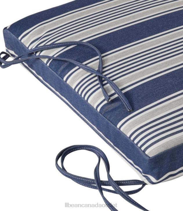 Backyard & Patio Navy/Natural H8XZ6340 Casco Bay Adirondack Chair Seat Cushion Stripe Unisex L.L.Bean