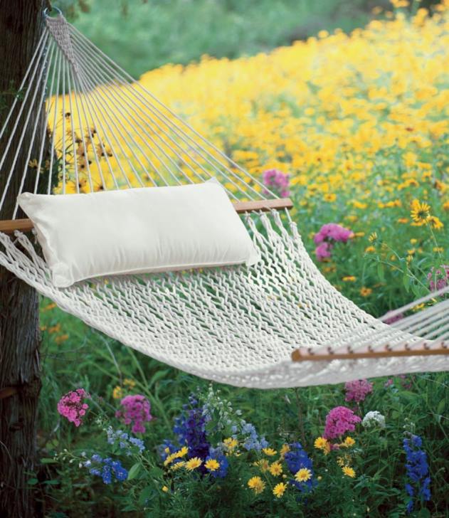 Backyard & Patio White H8XZ2621 Polyester Hammock Unisex L.L.Bean