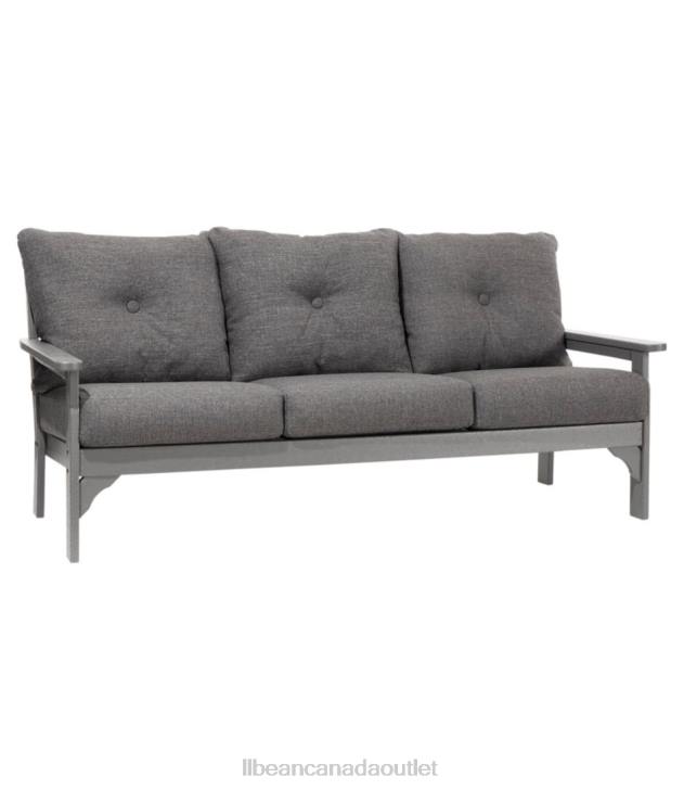 Home Goods Heathered Charcoal H8XZ2858 All-Weather Patio Sofa with Textured Cushion Unisex L.L.Bean
