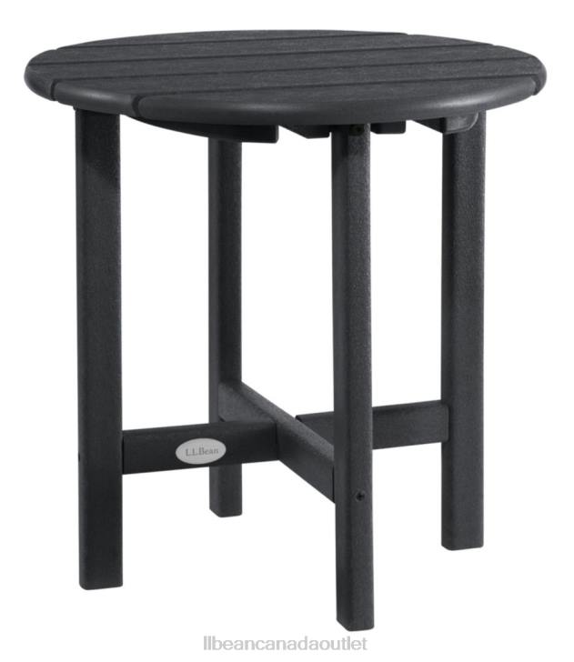 Backyard & Patio Black H8XZ6317 All-Weather Round Side Table Unisex L.L.Bean
