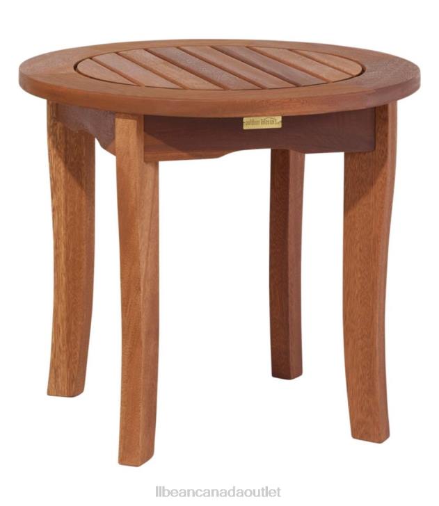 Backyard & Patio Natural H8XZ2695 Eucalyptus Round Side Table Unisex L.L.Bean