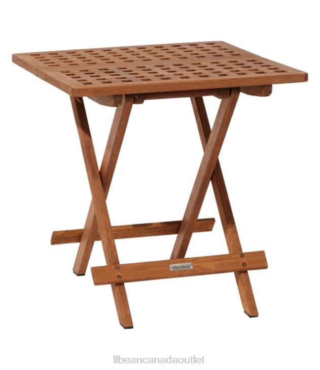 Backyard & Patio Natural H8XZ2777 Eucalyptus Folding Side Table Unisex L.L.Bean