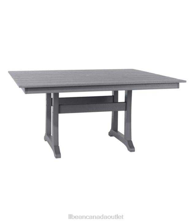 Backyard & Patio Slate Gray H8XZ6385 All-Weather Farmhouse Table Square 8-Person Unisex L.L.Bean