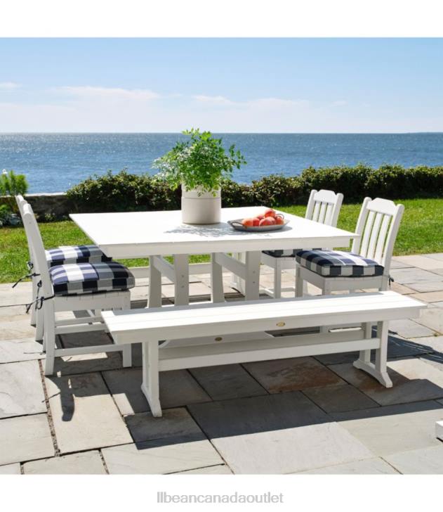 Backyard & Patio Slate Gray H8XZ6385 All-Weather Farmhouse Table Square 8-Person Unisex L.L.Bean