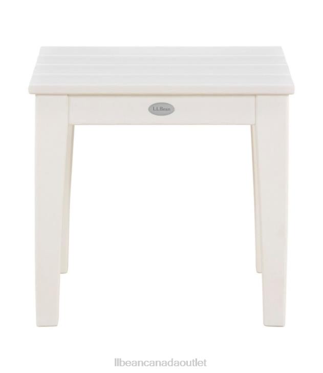 Home Goods White H8XZ2716 All-Weather Patio Side Table Unisex L.L.Bean