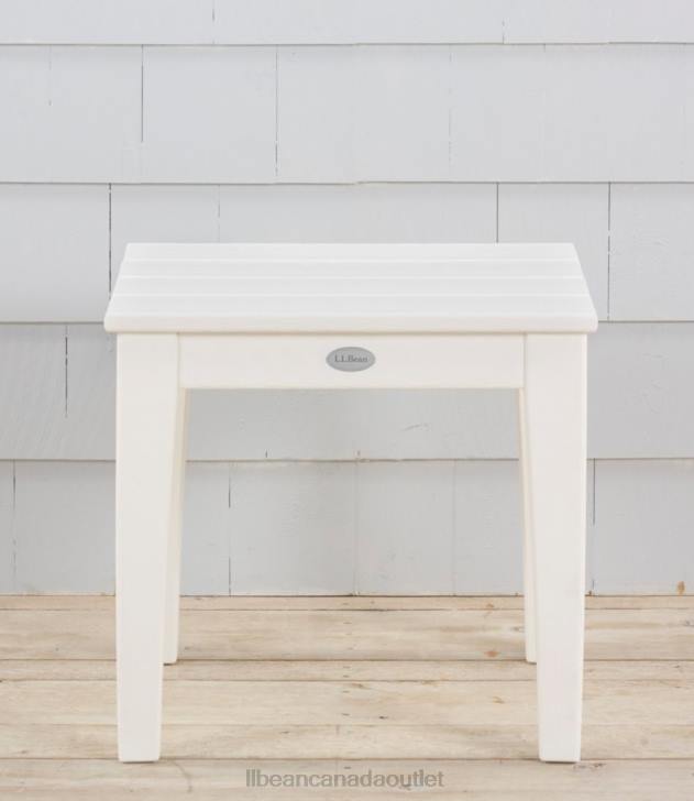 Home Goods White H8XZ2716 All-Weather Patio Side Table Unisex L.L.Bean