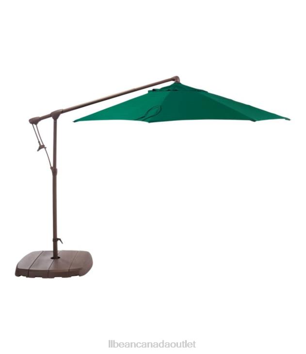 Backyard & Patio Hunter Green H8XZ4522 Sunbrella Market Cantilever 10' Octagon Umbrella with Stand Set Unisex L.L.Bean