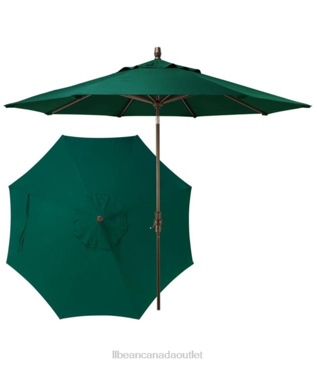 Backyard & Patio Hunter Green H8XZ5583 Sunbrella Market Umbrella Aluminum Unisex L.L.Bean