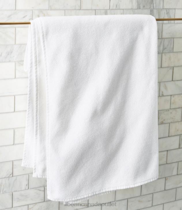Bath Antique White H8XZ6788 Organic Textured Cotton Towel Unisex L.L.Bean