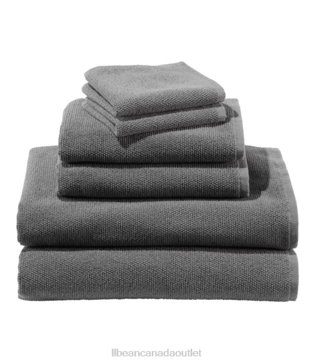 Bath Feldspar H8XZ4394 Organic Textured Cotton Towel Set Unisex L.L.Bean