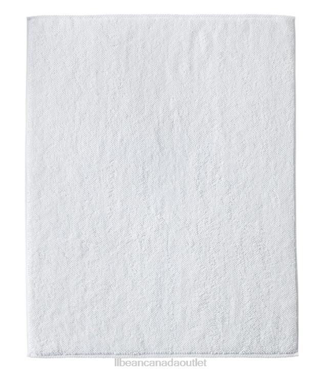 Bath White H8XZ5577 Organic Textured Cotton Bath Mat Unisex L.L.Bean