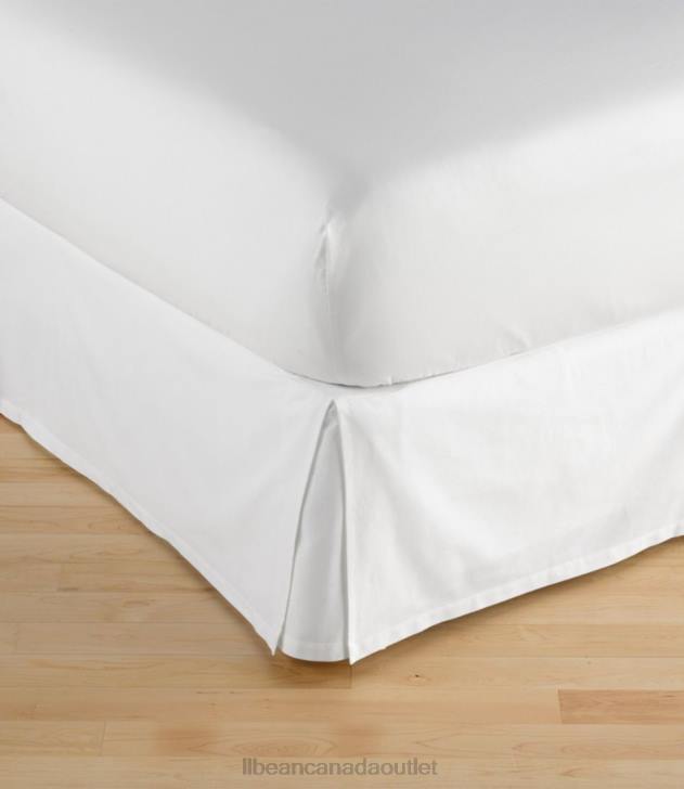 Bedding White H8XZ2676 Box Pleat Bed Skirt Unisex L.L.Bean