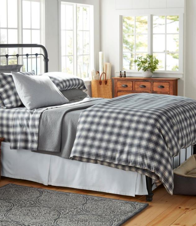 Bedding White H8XZ2676 Box Pleat Bed Skirt Unisex L.L.Bean