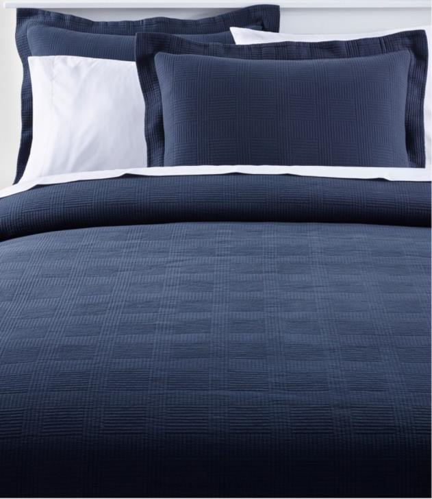 Bedding Bright Navy H8XZ5493 Vintage Matelasse Bedspread Unisex L.L.Bean