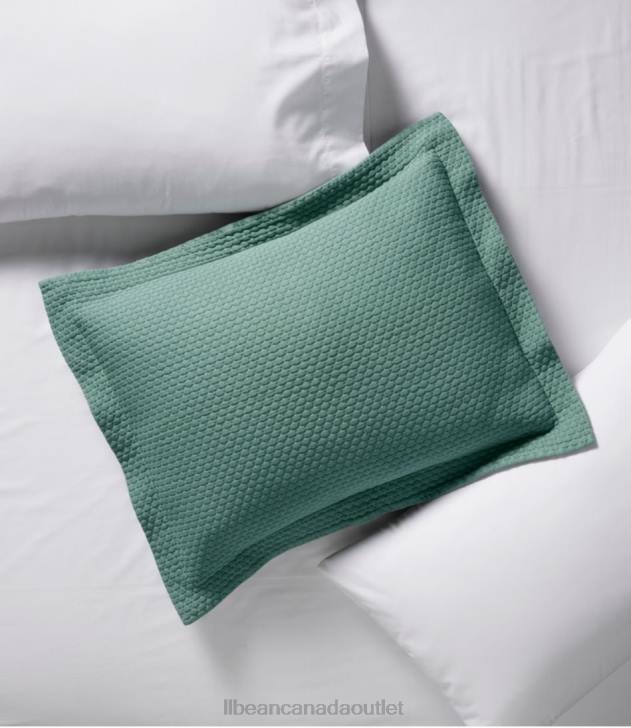Bedding Sea Pine H8XZ5574 Organic Honeycomb Matelasse Sham Unisex L.L.Bean