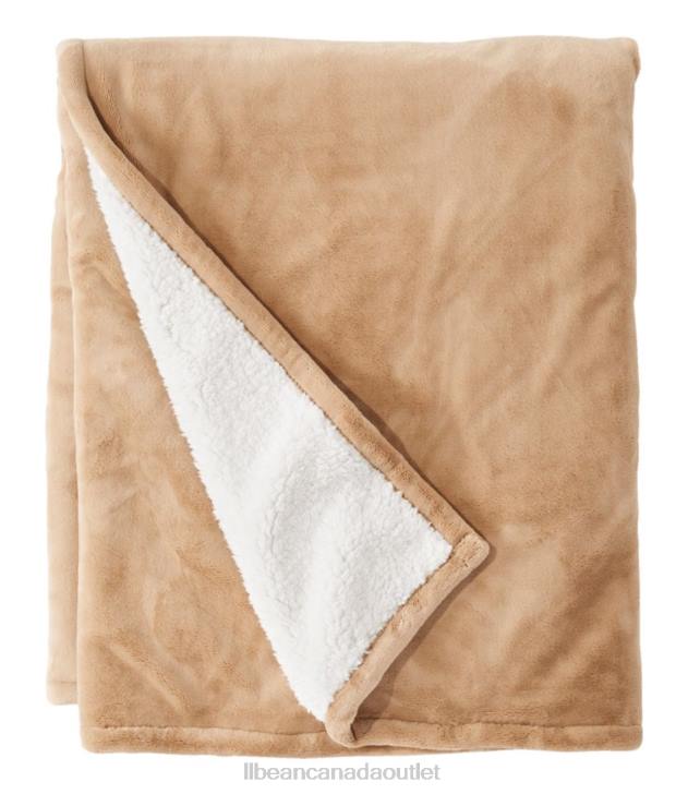 Bedding Camel Brown H8XZ6808 Wicked Plush Sherpa Throw Unisex L.L.Bean
