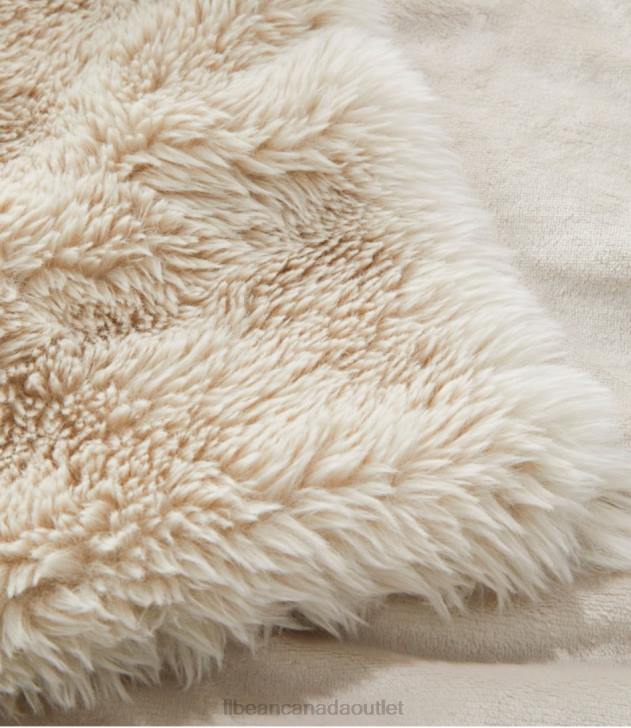 Bedding Cream H8XZ2575 Faux Fur Throw Unisex L.L.Bean
