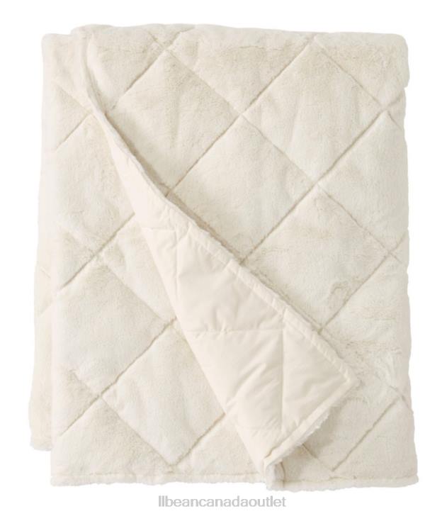 Bedding Cream H8XZ4515 Ultraplush PrimaLoft Throw Unisex L.L.Bean