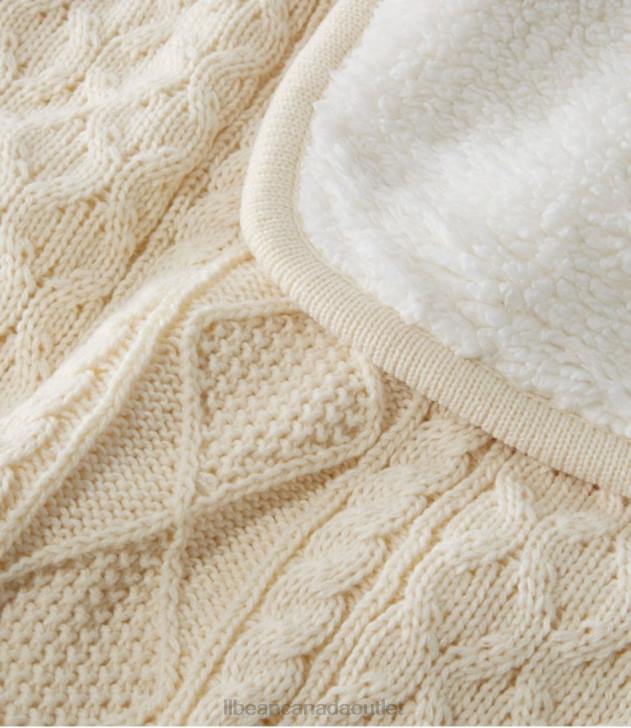 Bedding Feldspar H8XZ5541 Fisherman Cabled Fleece Throw Unisex L.L.Bean