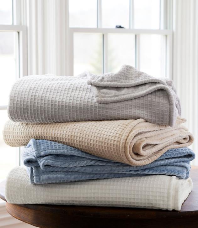 Bedding Gray Mist H8XZ4342 Wicked Cozy Waffle Blanket Unisex L.L.Bean