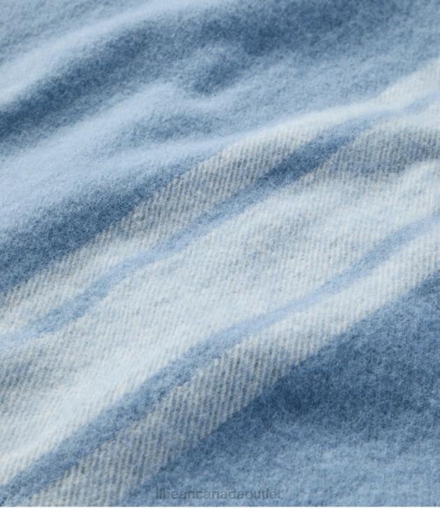 Bedding Gray Stripe H8XZ2572 North Shore Wool Blanket Unisex L.L.Bean